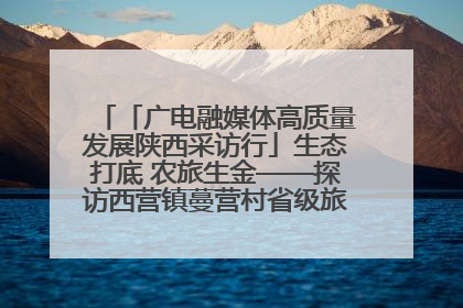 「广电融媒体高质量发展陕西采访行」生态打底 农旅生金——探访西营镇蔓营村省级旅游示范村的振兴密码