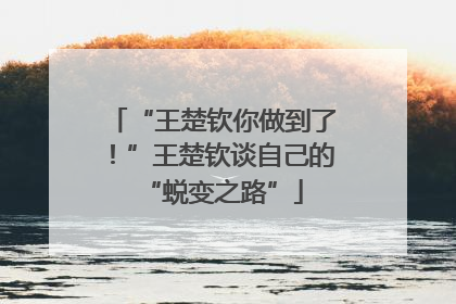 “王楚钦你做到了！”王楚钦谈自己的“蜕变之路”