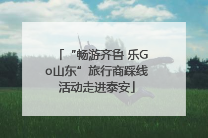 “畅游齐鲁 乐Go山东”旅行商踩线活动走进泰安