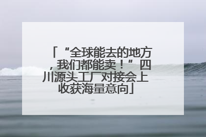 “全球能去的地方，我们都能卖！”四川源头工厂对接会上收获海量意向
