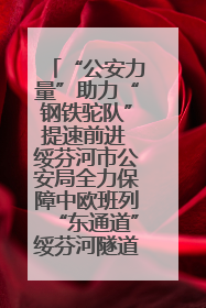 “公安力量”助力“钢铁驼队”提速前进 绥芬河市公安局全力保障中欧班列“东通道”绥芬河隧道贯通
