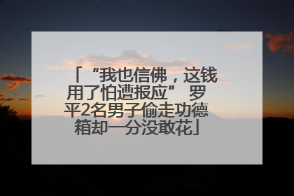 “我也信佛，这钱用了怕遭报应” 罗平2名男子偷走功德箱却一分没敢花