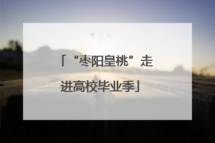 “枣阳皇桃”走进高校毕业季