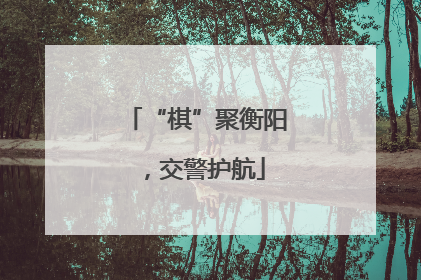 “棋”聚衡阳，交警护航