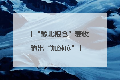 “豫北粮仓”麦收跑出“加速度”