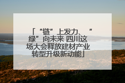 “链”上发力、“绿”向未来 四川这场大会释放建材产业转型升级新动能