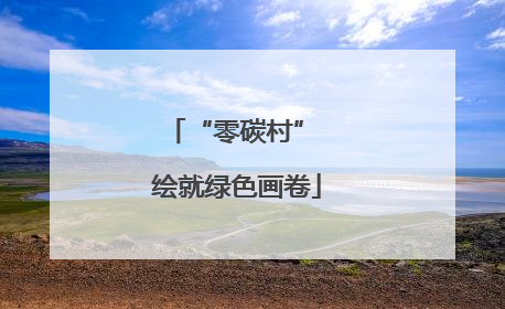 “零碳村” 绘就绿色画卷