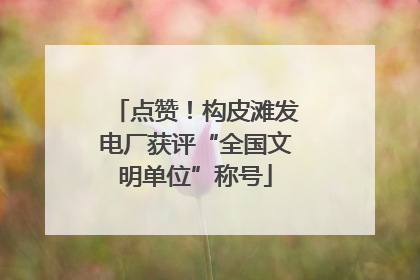 点赞！构皮滩发电厂获评“全国文明单位”称号