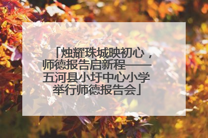 烛耀珠城映初心，师德报告启新程——五河县小圩中心小学举行师德报告会