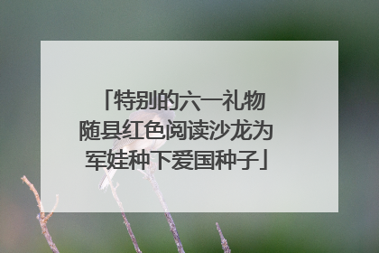 特别的六一礼物 随县红色阅读沙龙为军娃种下爱国种子