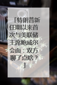 特朗普新任期以来首次与美联储主席鲍威尔会面：双方聊了点啥？