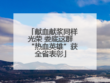 献血献浆同样光荣 娄底这群“热血英雄”获全省表彰