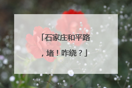 石家庄和平路，堵！咋绕？