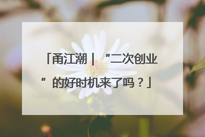 甬江潮｜“二次创业”的好时机来了吗？