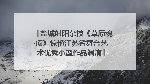 盐城射阳杂技《草原魂·顶》惊艳江苏省舞台艺术优秀小型作品调演