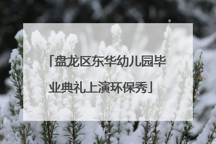 盘龙区东华幼儿园毕业典礼上演环保秀