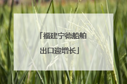 福建宁德船舶出口迎增长