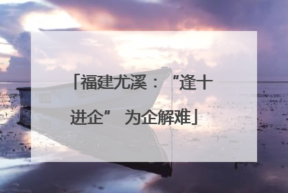 福建尤溪：“逢十进企” 为企解难