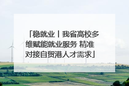 稳就业丨我省高校多维赋能就业服务 精准对接自贸港人才需求