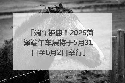 端午钜惠！2025菏泽端午车展将于5月31日至6月2日举行