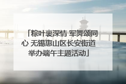 粽叶裹深情 军舞颂同心 无锡惠山区长安街道举办端午主题活动