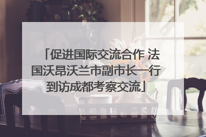促进国际交流合作 法国沃昂沃兰市副市长一行到访成都考察交流