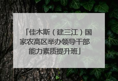 佳木斯（建三江）国家农高区举办领导干部能力素质提升班
