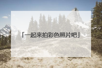 一起来拍彩色照片吧
