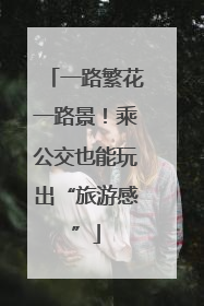一路繁花一路景！乘公交也能玩出“旅游感”