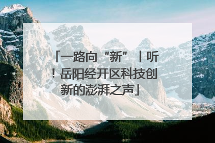 一路向“新”丨听！岳阳经开区科技创新的澎湃之声