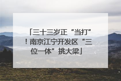 三十三岁正“当打”！南京江宁开发区“三位一体”挑大梁