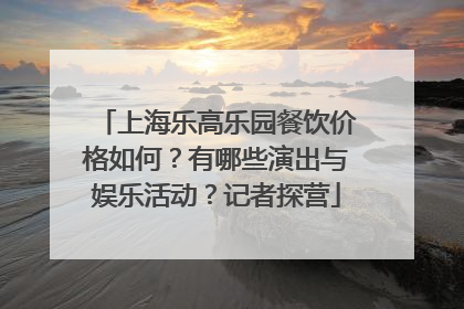 上海乐高乐园餐饮价格如何？有哪些演出与娱乐活动？记者探营