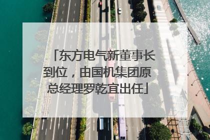 东方电气新董事长到位，由国机集团原总经理罗乾宜出任