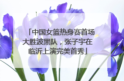 中国女篮热身赛首场大胜波黑队，张子宇在临沂上演完美首秀