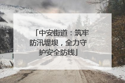 中安街道：筑牢防汛堤坝，全力守护安全防线