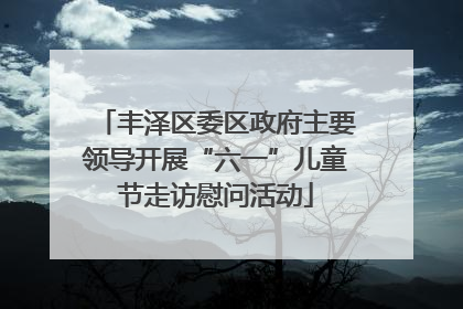 丰泽区委区政府主要领导开展“六一”儿童节走访慰问活动
