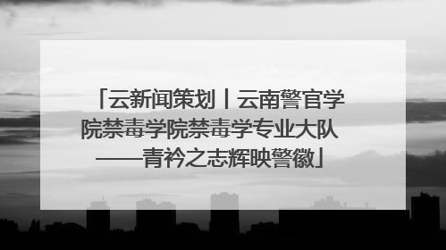 云新闻策划丨云南警官学院禁毒学院禁毒学专业大队——青衿之志辉映警徽