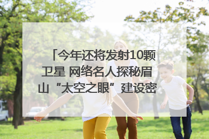 今年还将发射10颗卫星 网络名人探秘眉山“太空之眼”建设密码｜网络名人四川行