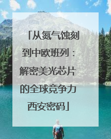 从氮气蚀刻到中欧班列：解密美光芯片的全球竞争力西安密码