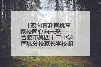 双向奔赴育桃李 家校同心向未来——合肥市第四十二中学南城分校家长学校期末总结会圆满召开