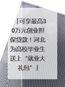 可享最高30万元创业担保贷款！河北为高校毕业生送上“就业大礼包”