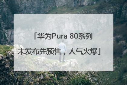 华为Pura 80系列未发布先预售，人气火爆