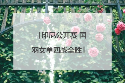印尼公开赛 国羽女单四战全胜