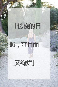 傍晚的日照，夺目而又绚烂