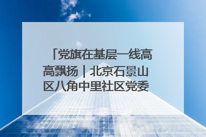 党旗在基层一线高高飘扬｜北京石景山区八角中里社区党委：用脚步丈量民生