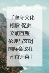 坚守文化根脉 促进文明互鉴 伦理与文明国际会议在南京开幕