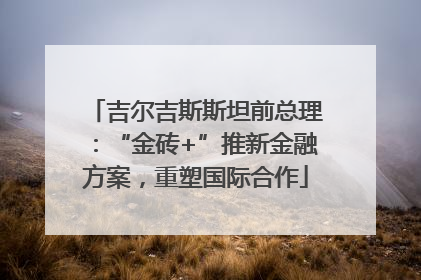 吉尔吉斯斯坦前总理：“金砖+”推新金融方案，重塑国际合作
