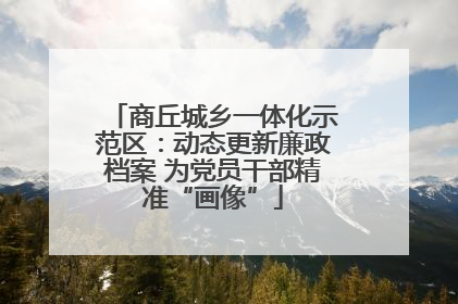 商丘城乡一体化示范区：动态更新廉政档案 为党员干部精准“画像”