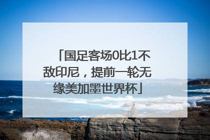 国足客场0比1不敌印尼，提前一轮无缘美加墨世界杯