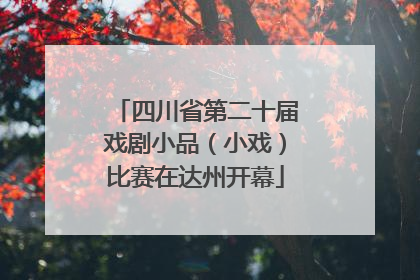 四川省第二十届戏剧小品（小戏）比赛在达州开幕